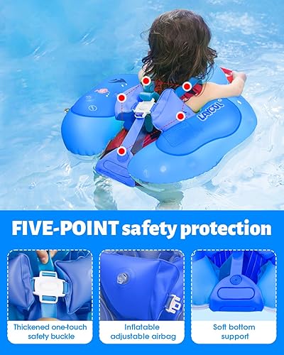 Miniatura 10 de LAYCOL - Flotador inflable para bebé con toldo de protección solar, para niños de 3 a 36 meses. El bebé se puede colocar en el asiento sin necesidad