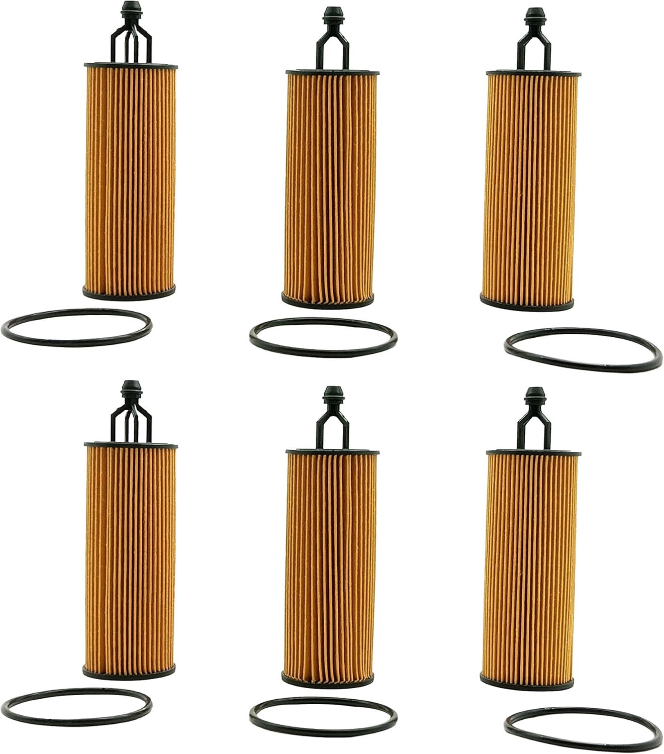 6 Pieces Engine Oil Filter WL10010 for Chrysler 200 2014-2017 300 2014-2020 Pacifica 2017-2021 Town & Country 2014-2016 Voyager 2020-2021 for Jeep Cherokee 2014-2021 68191349AB CH11665