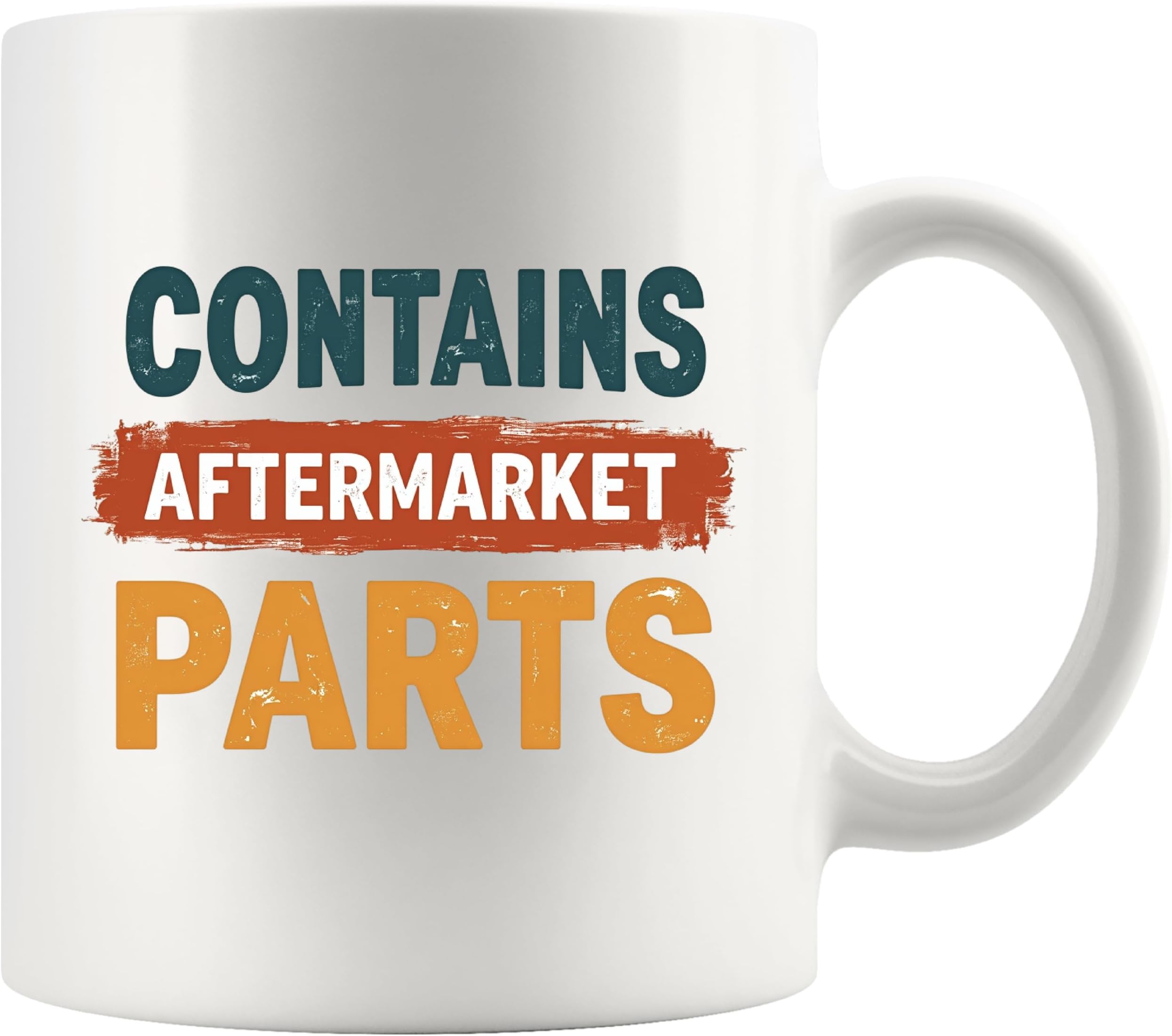 Panvola Contains Aftermarket Parts Knee Surgery Recovery Gifts For Patients From Doctor Nurse Knee and Hip Replacement Novelty Drinkware Ceramic Mug 11 oz White