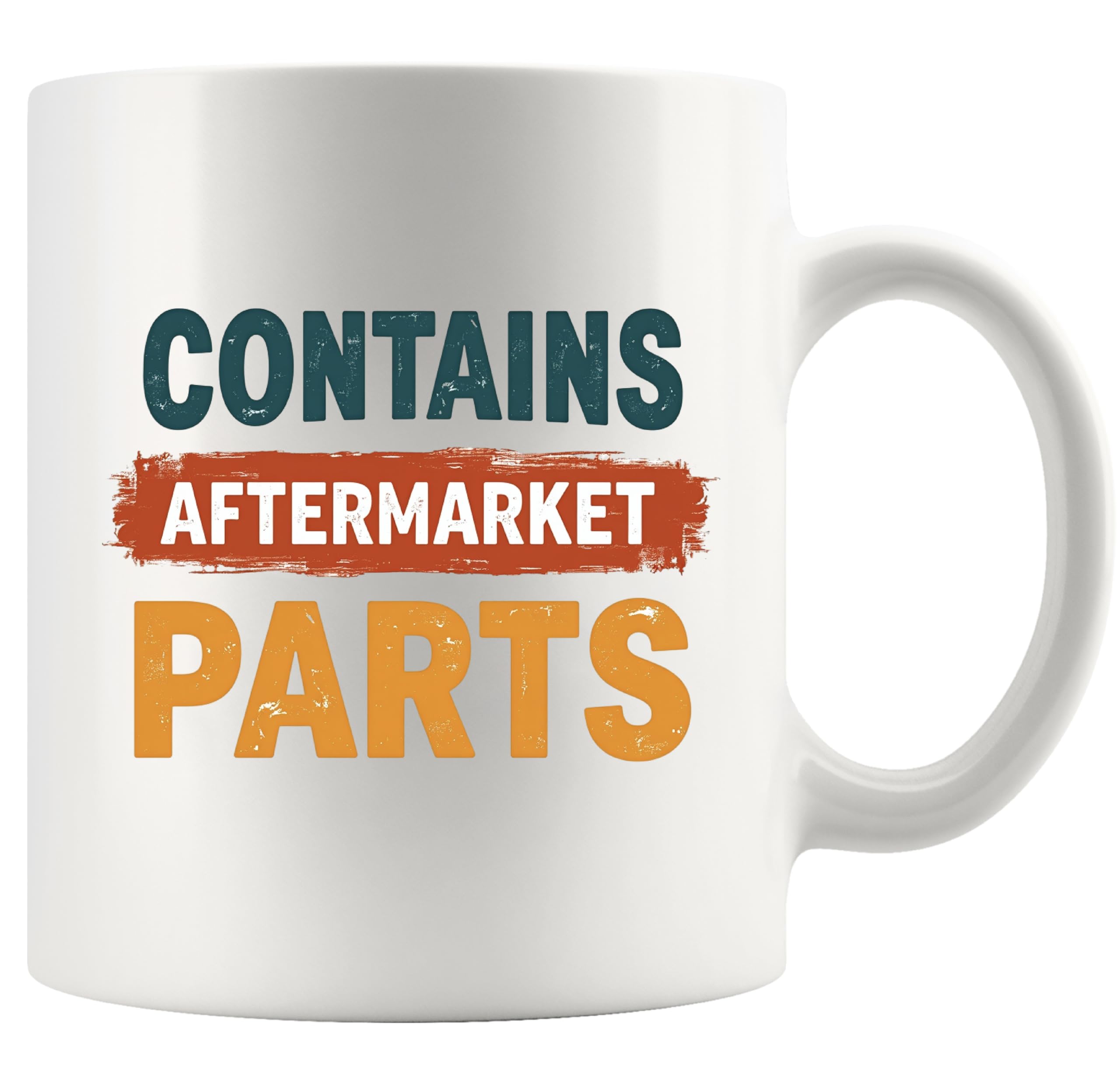 Panvola Contains Aftermarket Parts Knee Surgery Recovery Gifts For Patients From Doctor Nurse Knee and Hip Replacement Novelty Drinkware Ceramic Mug 11 oz White