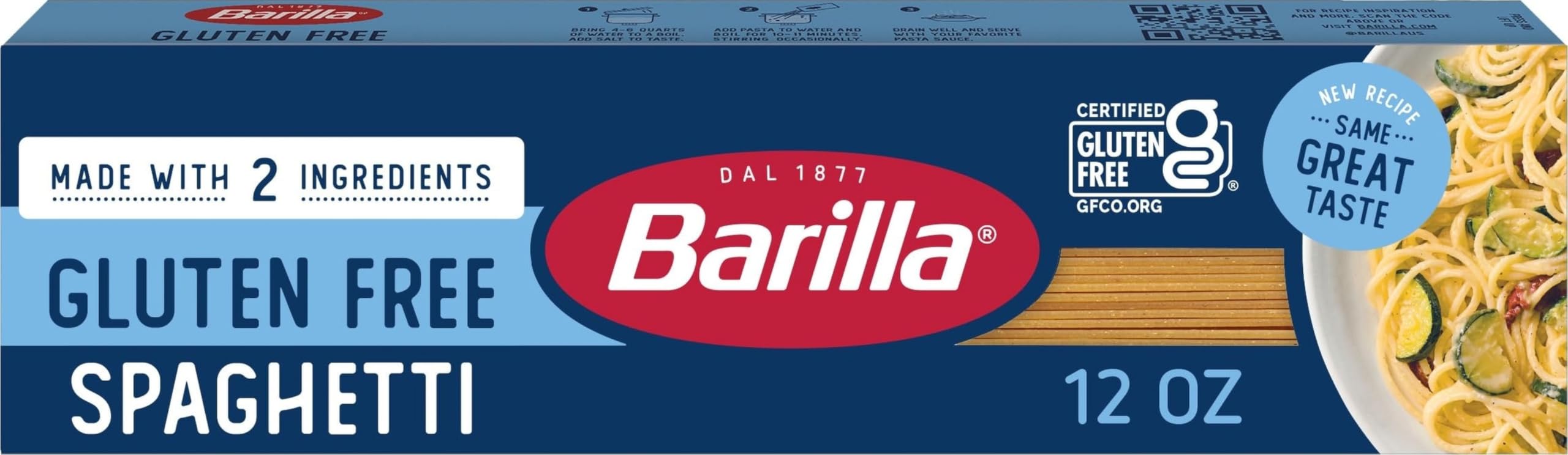 Barilla Spaghetti Corn & Rice - Vegan / 12 Ounce (Pack of 1) / Spaghetti Spaghetti