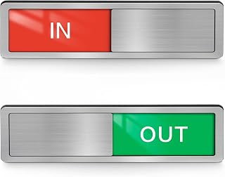 Out Of Office Sign for Home Office Restroom Conference Hospital Privacy Slider Door Indicator Sign Tells Whether Room In or Out