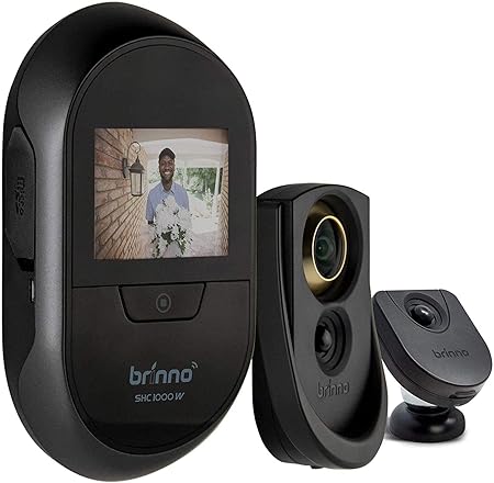 Brinno Duo Front Door Peephole Camera SHC1000W - Smart Home Security System with Mobile and Live Feed - Dual Image Storage with Data Privacy - No Fees, Quick, Easy Installation, Theft-Proof Design