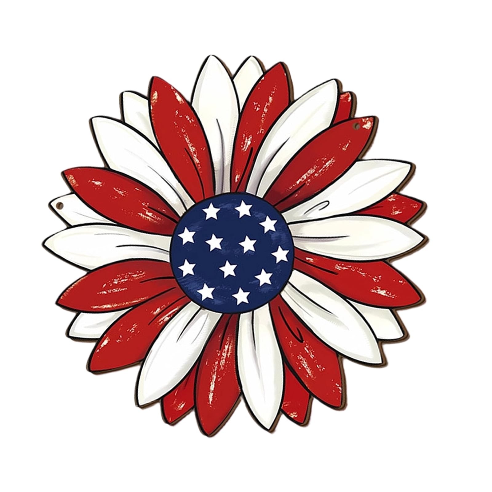 Americans Flag Themed 250 Years Freedoms Wood Wall Plaques Wreath for Holiday Party Decoration Independence Day Decoration