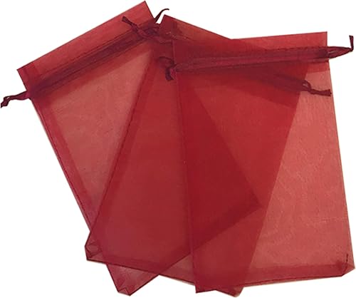 Miniatura 5 de 500 bolsas de organza con cordón transparente marrón de 2 x 3 pulgadas, bolsas de joyería, bolsas de regalo para bodas, fiestas, bolsas de regalo,