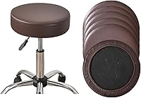 Vista 48 de HAOYONG Juego de 4 fundas redondas para taburetes de bar, impermeables, de poliuretano, fundas elásticas para taburetes de bar, fundas para sillas