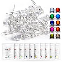 Vista 26 de CHANZON 100 luces de diodo LED UV púrpura de 0.118 in (violeta transparente redondo transparente DC 3 V 20 mA) iluminación brillante bombillas