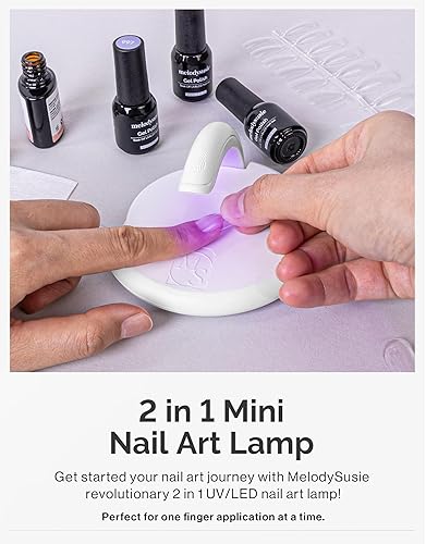 Miniatura 2 de MelodySusie Art05M - Mini lámpara de uñas LED UV, luz de curación flash para uñas de gel X, innovadora luz UV recargable 2 en 1 para esmalte de uñas