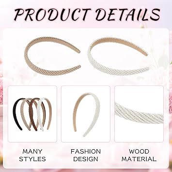 Headbands for Women Thin Knitted Hairbands Fashion Non Slip Headband for Women's Hair Cute Solid Colors Hair Accessories 4 PCS