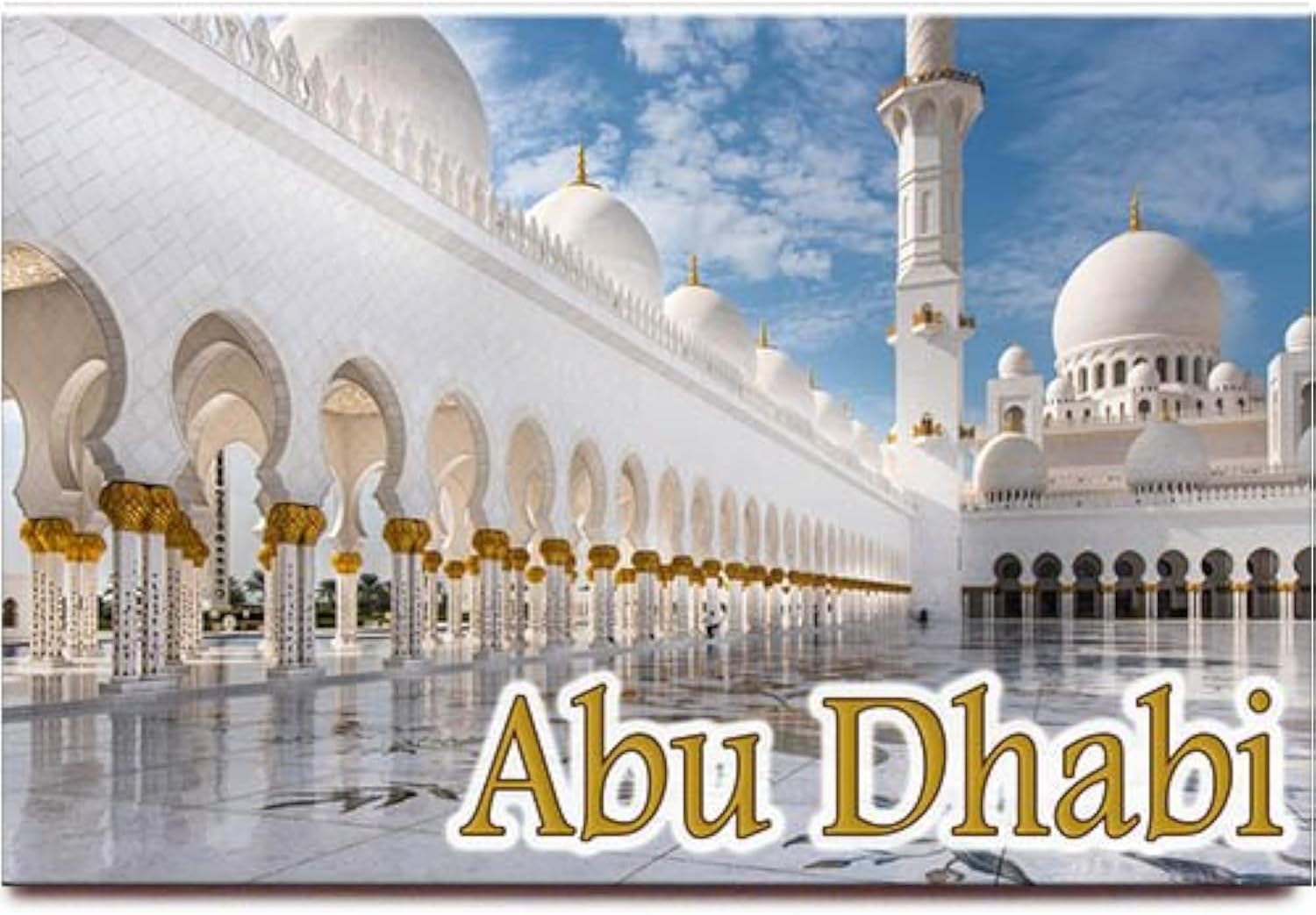 Abu Dhabi Sheikh Zayed Mosque Fridge Magnet UAE Travel Souvenir