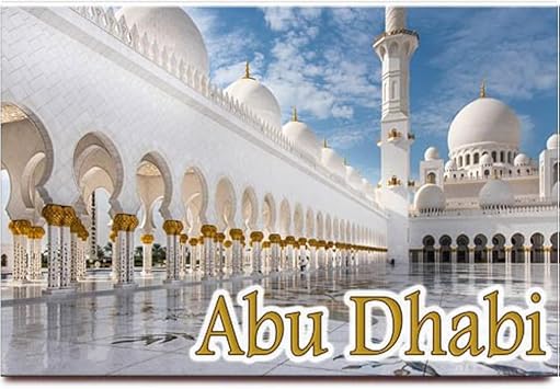 Abu Dhabi Sheikh Zayed Mosque Fridge Magnet UAE Travel Souvenir