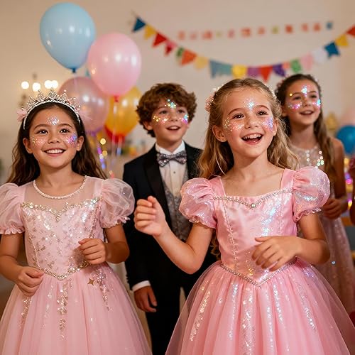 Miniatura 4 de AROIC Juego de 14 esmaltes de gel con purpurina brillante para el cabello de unicornio para niños, disfraz de hada, maquillaje brillante para niñas,