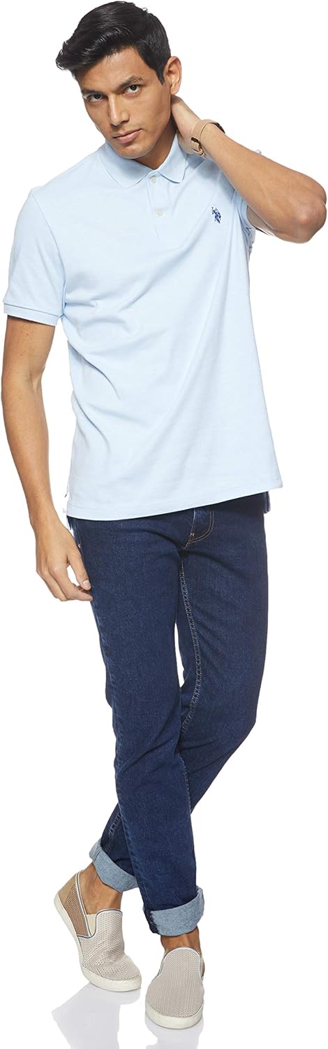 U.S. Polo Assn. Men's Solid Short Sleeve Interlock Polo Shirt, Golf Shirts for Men, Business Casual Polos - Image 7