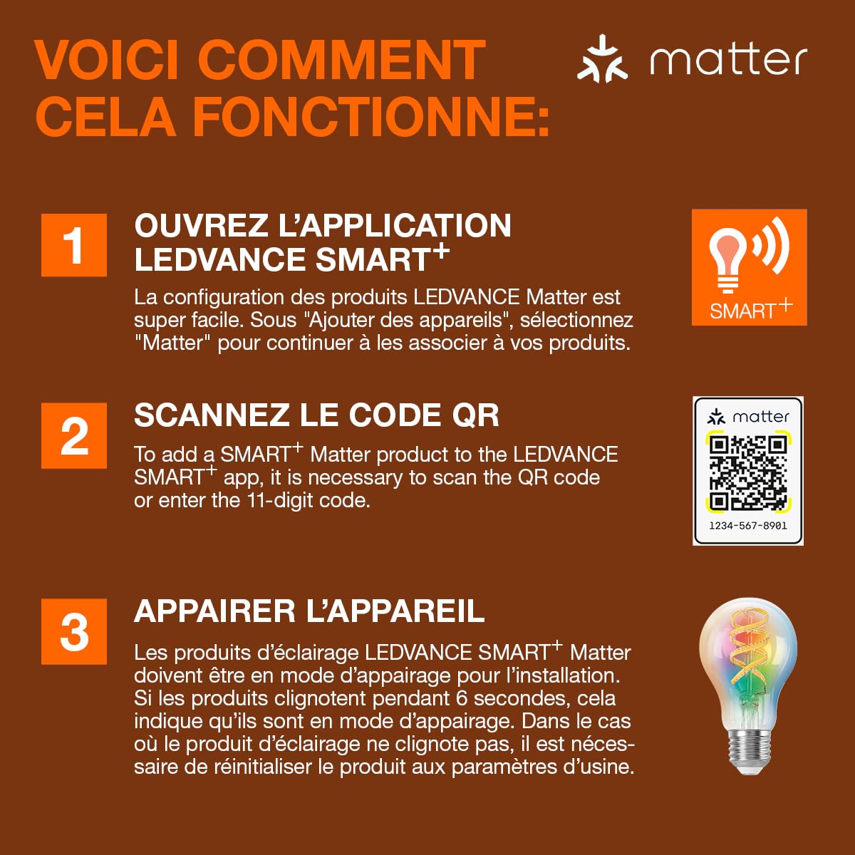 LEDVANCE SMART+ MATT LED lampe, compatible avec Google, Alexa, Apple, Glass Blanc, 4,8W, 470LM, E27, Couleur Lumière et Lumière blanche, avec Vocal Control, jusqu'à 15 000 HRs, 4-Pack