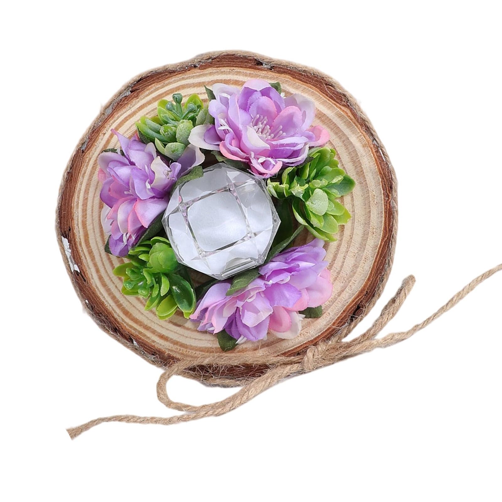 ZBIianxer Rings Box Artisanal Wooden Jewelry Holder for Wedding Proposals and Special Occasion Artisanal Rings Box