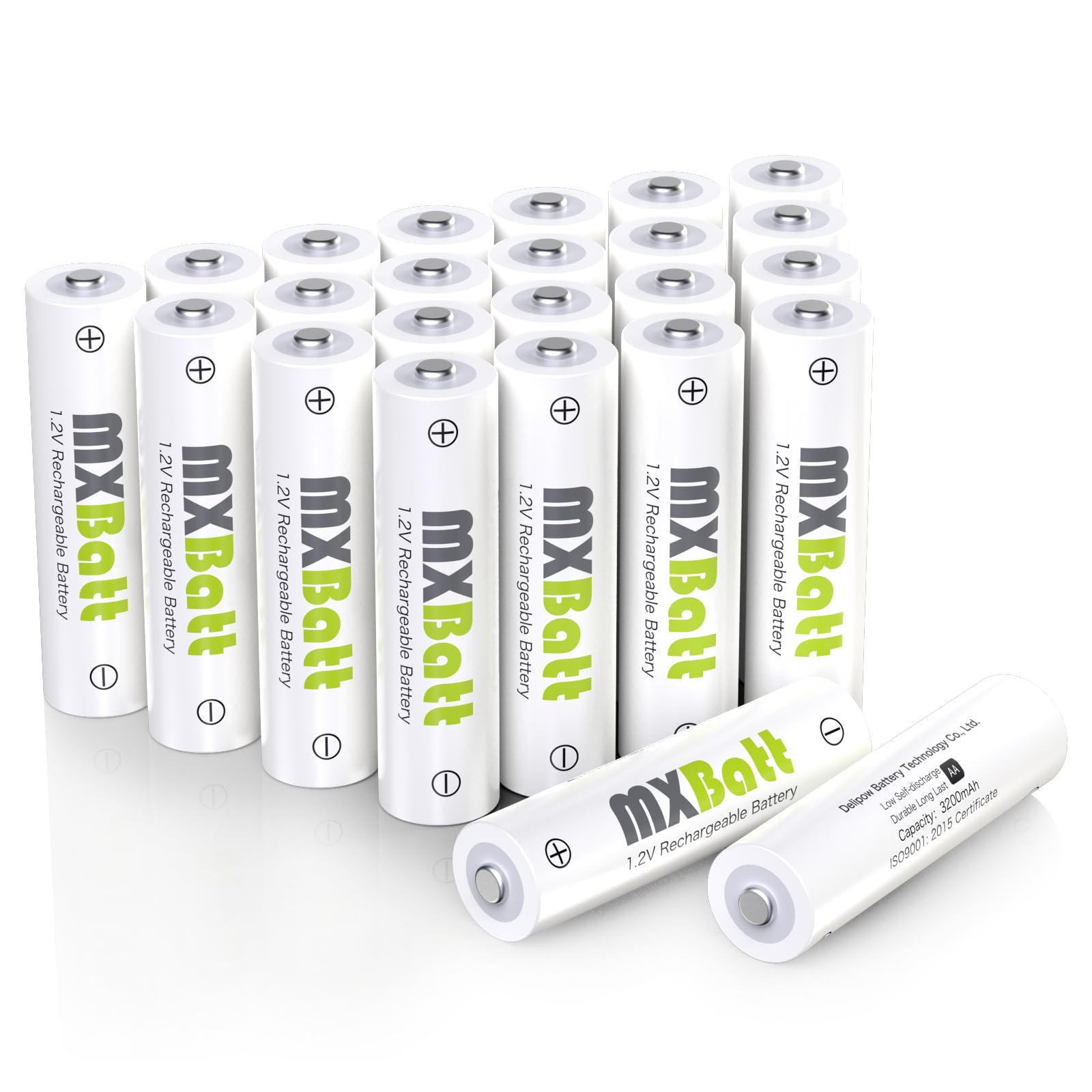 Confezione Da 16 Batterie AA Ricaricabili 2800mAh Ni-MH – 1200 Cicli, Bassa Autoscarica, Con Scatola Porta Batterie, Per Telecomandi E Giocattoli