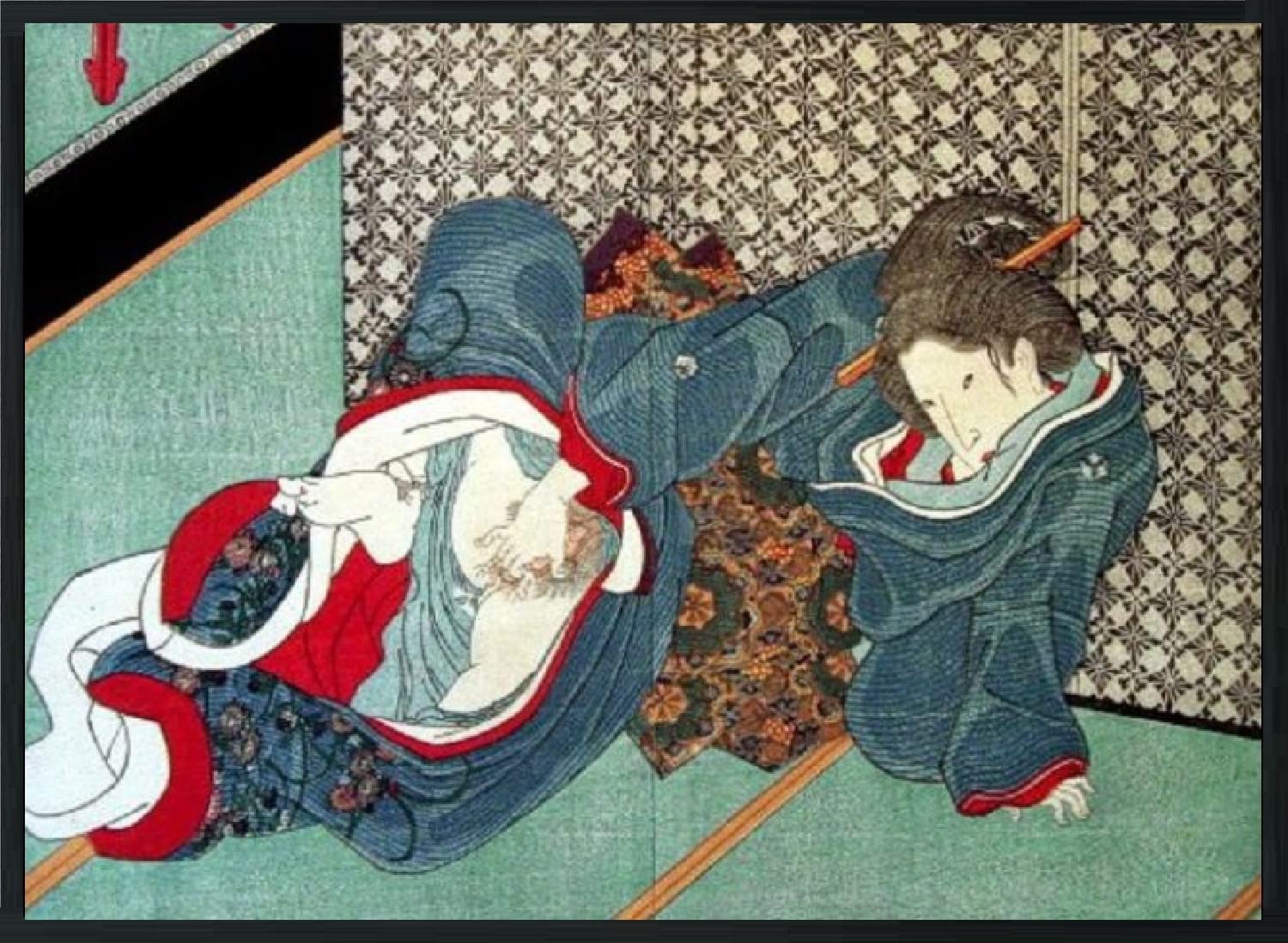 Amazon.co.jp: Genius Collections 歌川国貞 春画 ポスター 額