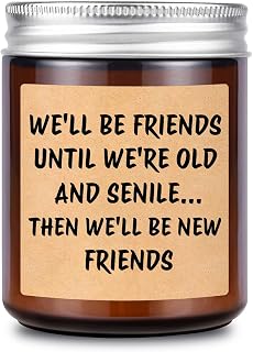 Gifts for Women, Birthday Gifts for Friends, Unique Lavender Scented Candles, Funny Friendship Gift for Best Friend, Birthday, Her, BFF, Sisters, Besties