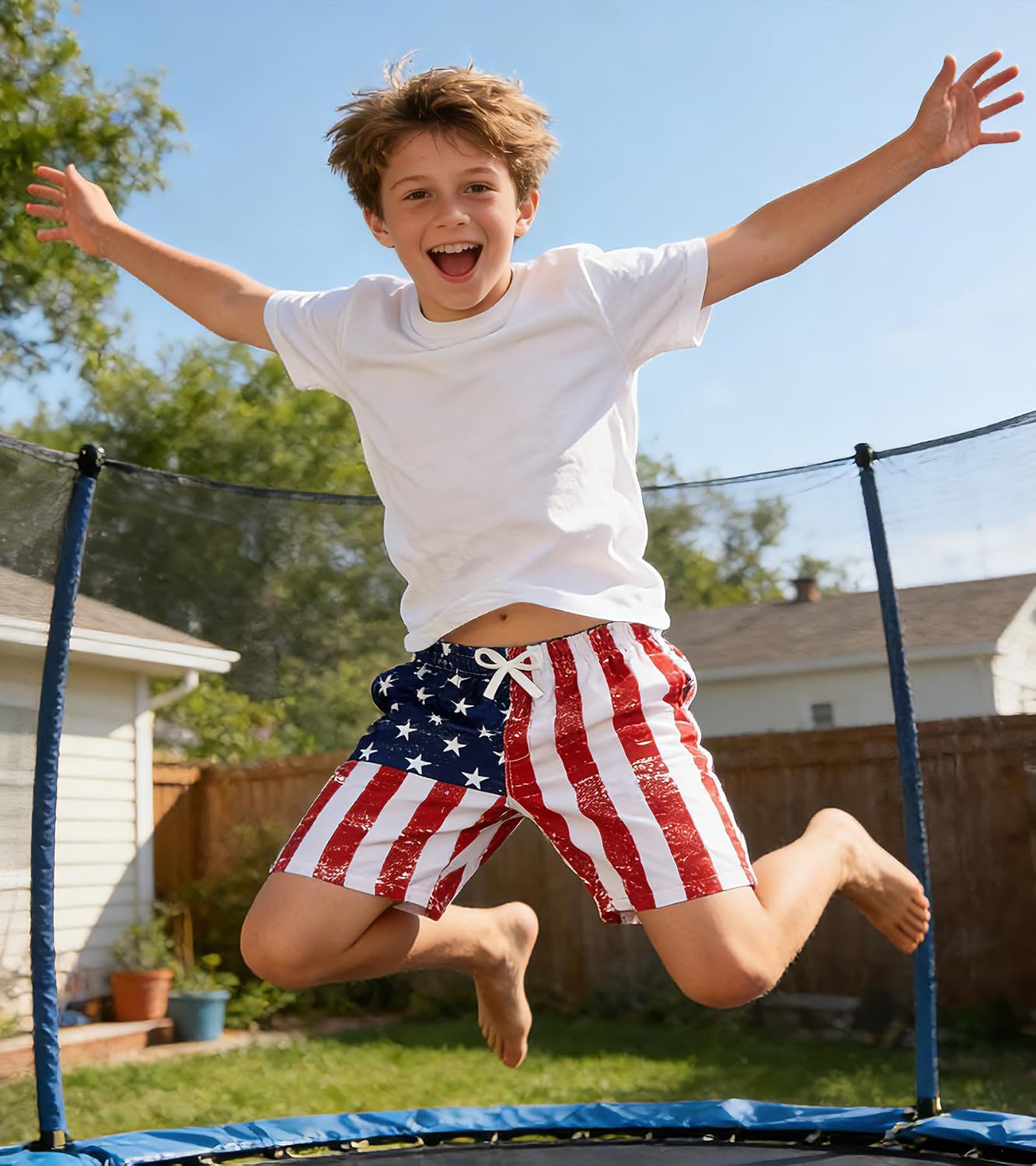 westwolf Boys Swim Trunks with Compression Liner Kids Bathing Suit 6-18 Years Swimwear