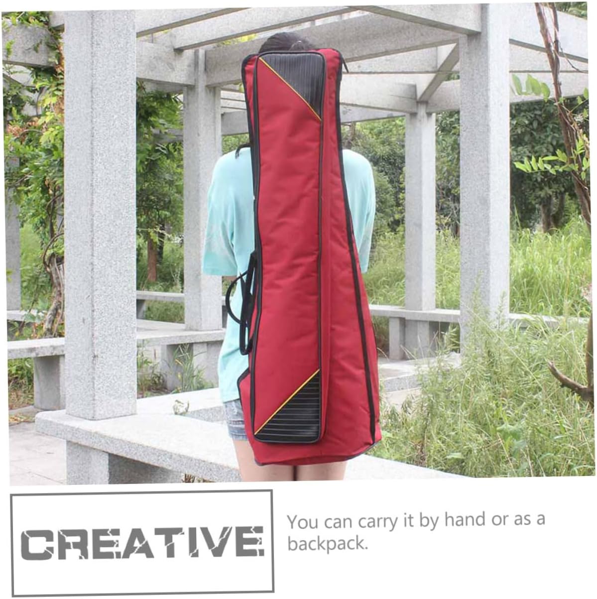 Sosoport 1pc Portable Trombone Storage Bag Oxford Case for Musical Instrument Red