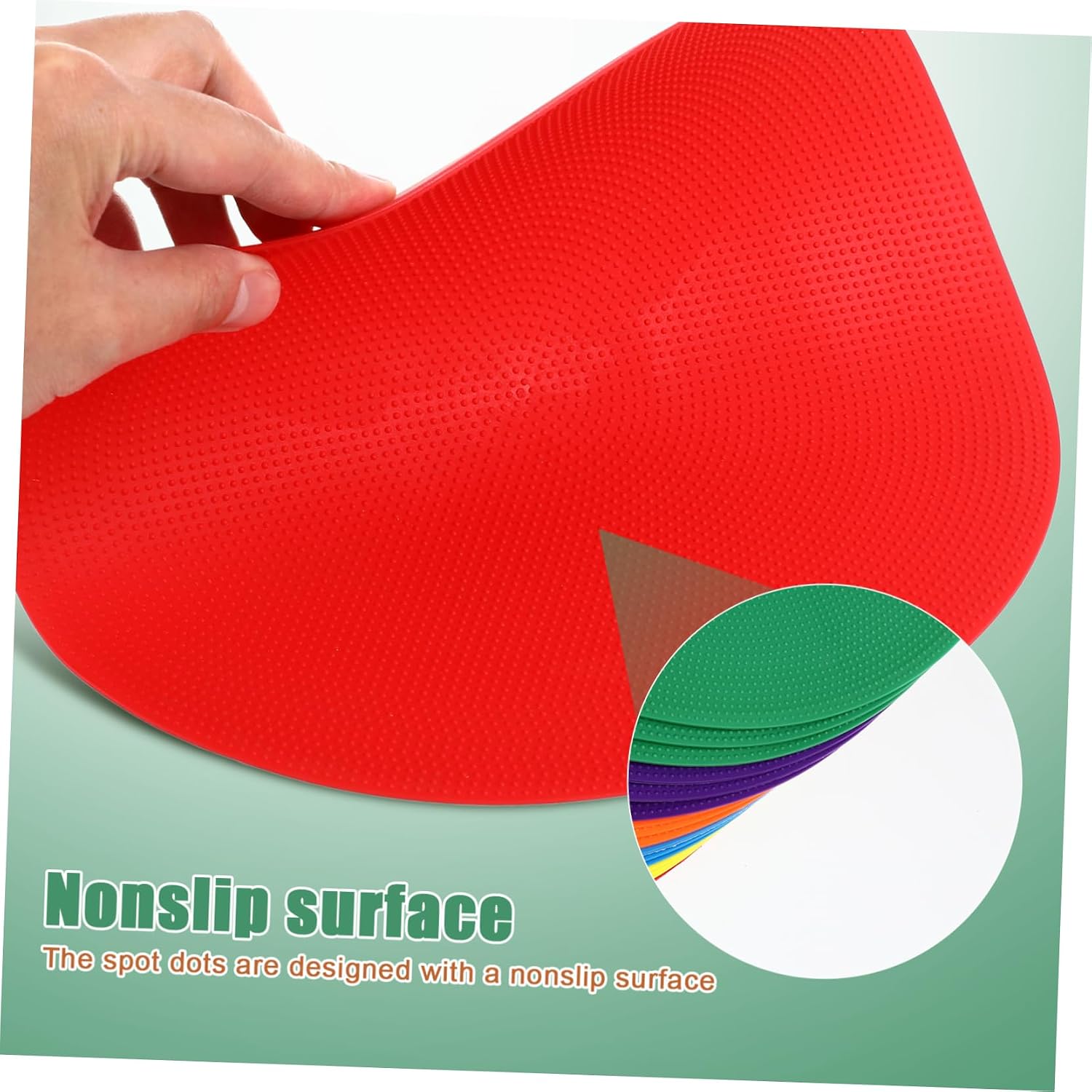 Happyyami 18pcs Markers Nonslip Agility Discs for Soccer Training Flat Cones for Field Marking High Visibility Floor Circles for Sports Drills and Classroom Activities