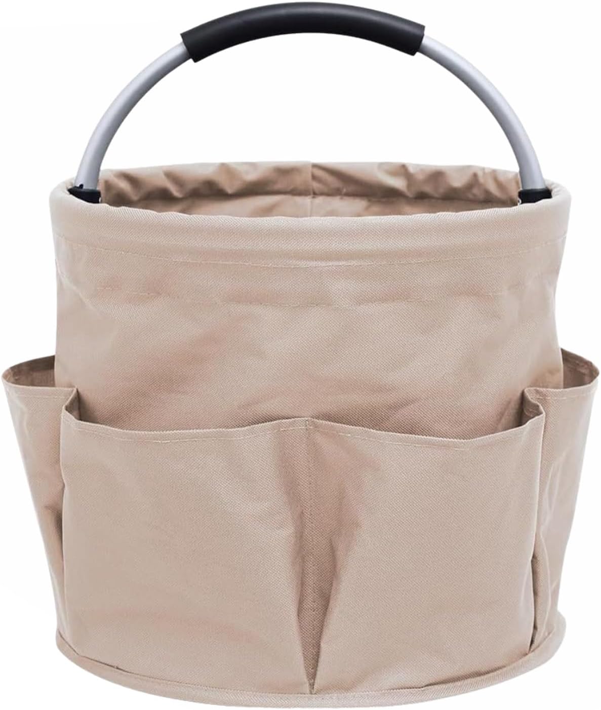 Garden Tool Storage Bag, Cleaning Supplies Storage Box, Multi-Function Portable Outdoor Camping Gardening Harvest Basket(Khaki)