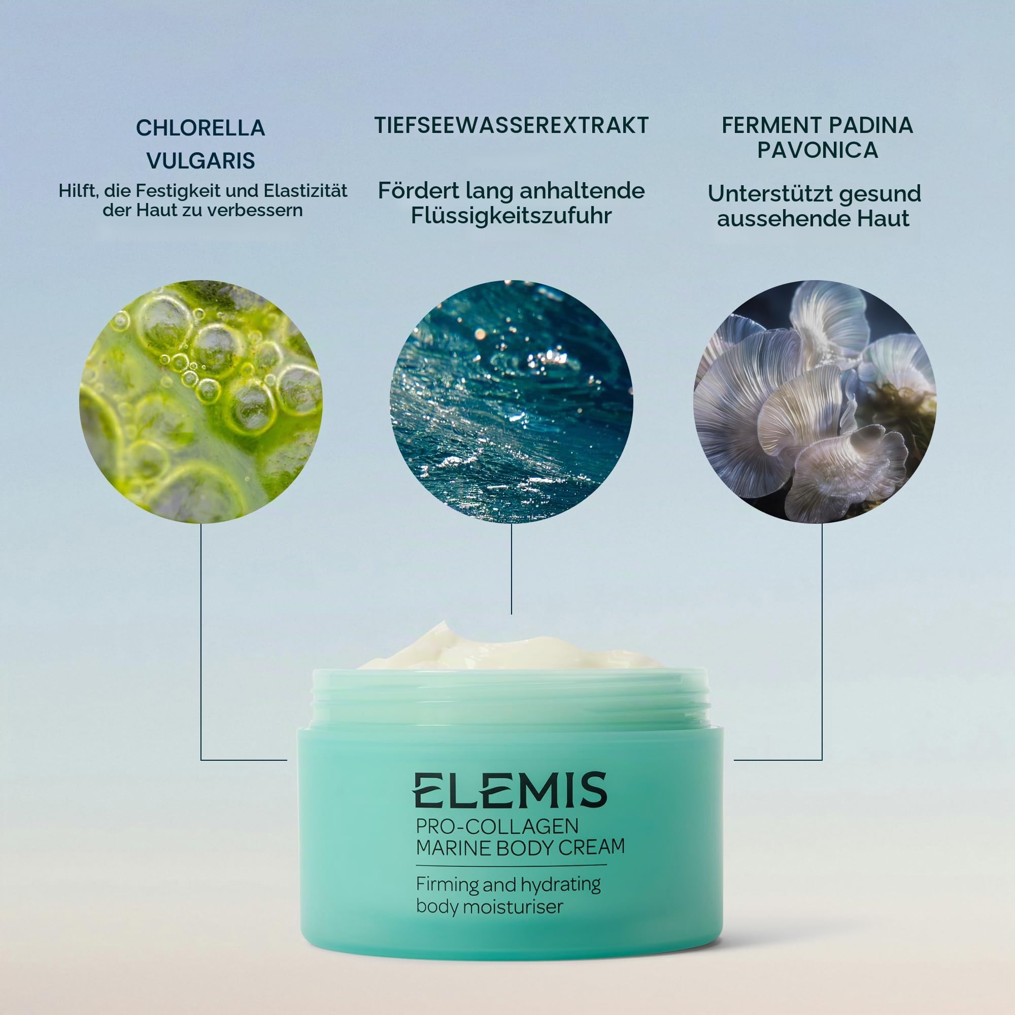 ELEMIS Pro-Collagen Marine Body Cream & Body Cleansing Balm, klinisch bewiesen - straffende Körpercreme & Reinigungsbalsam Duschöl trockene und reife Haut