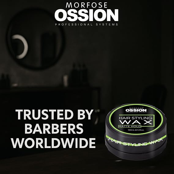 Morfose Barber Matte Hair Paste for Men, Matte Hold Molding Clay & Texture Paste, Water Based Styling Wax, Natural Matte Finish, Cera para Cabello Hombre, 5.30 oz