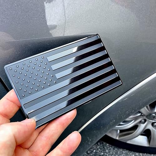 Miniatura 3 de BESULEN Calcomanías para automóvil con bandera estadounidense, paquete de 2 calcomanías de bandera de Estados Unidos de 5 x 3 pulgadas, calcomanías