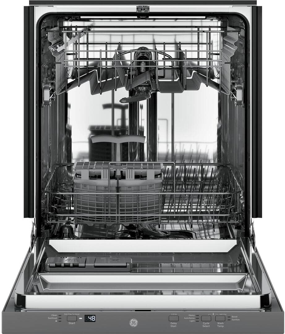 GE GDT225SSLSS 24 Inch Built In Fully Integrated Dishwasher with 3 Wash Cycles, 12 Place Settings, in Stainless Steel