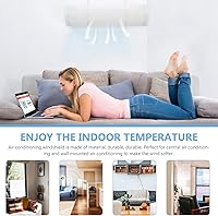 Vista 8 de 1 Unidades de aire acondicionado Parabrisas Draft Stopper para ventanas Accesorios interiores Aire acondicionado para habitación Deflector de aire