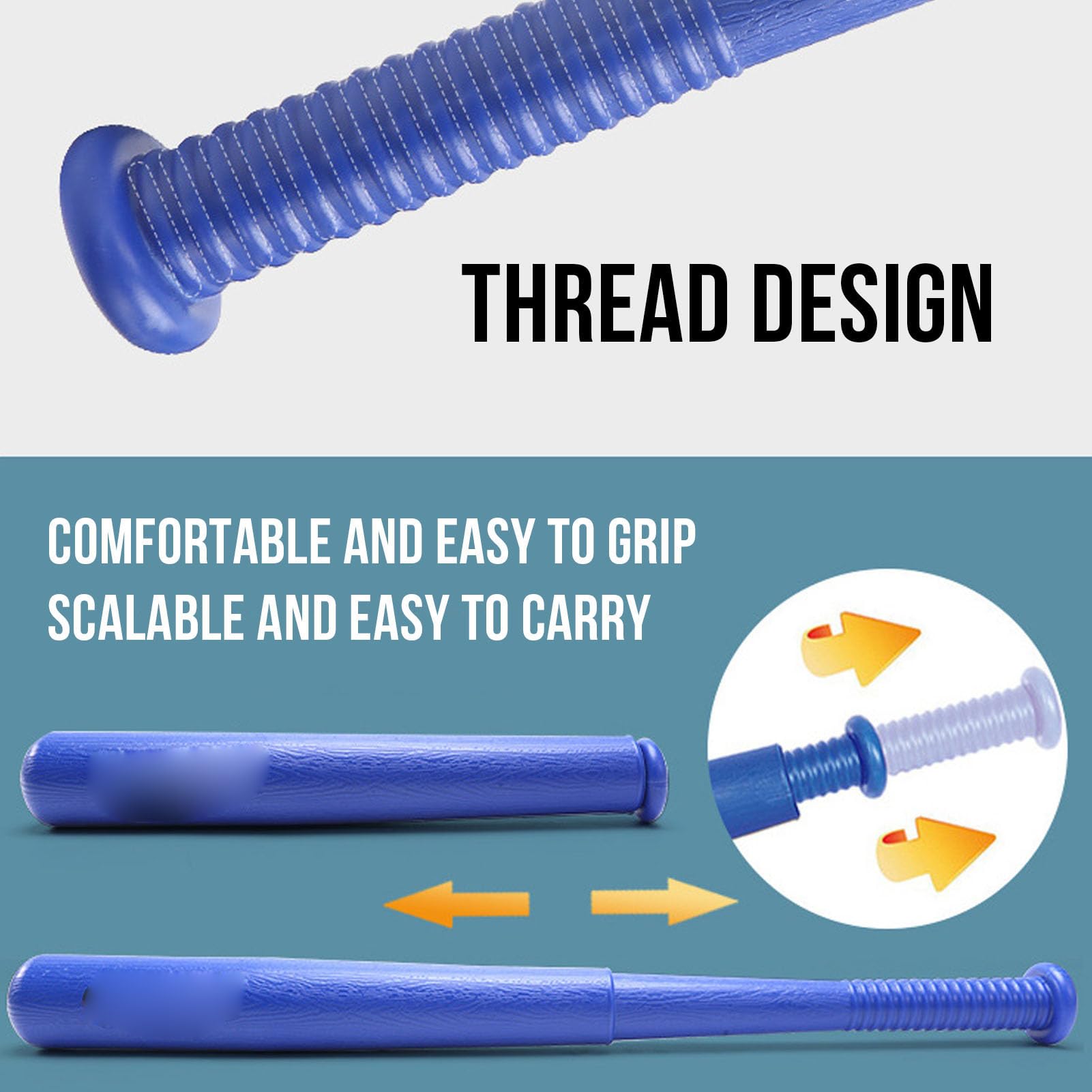 Asixxsix Ensemble de Tee-Ball pour Enfants, Ensemble D'entraînement de Baseball en Plastique de Conception Ergonomique pour Les Tout-Petits Garçons Filles, avec Hauteur Réglable
