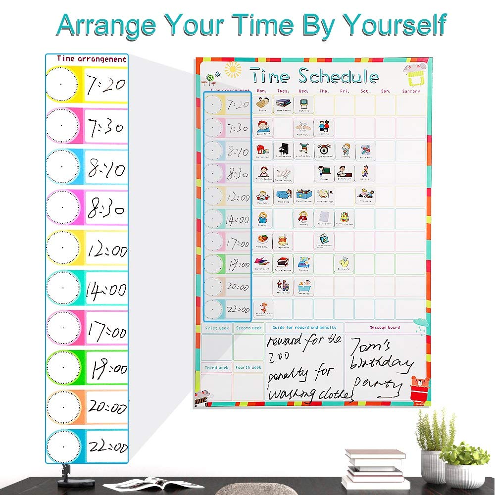 Buy UCMD Time Schedule Calendar Hold Kids Chore Chart for