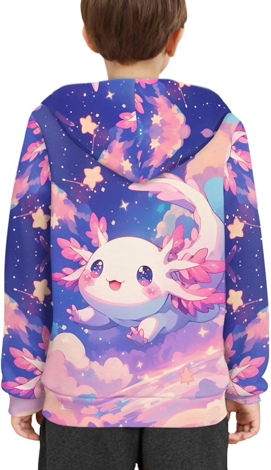 JEOCODY Cute Hoodies for Kids Trendy Hooded Sweatshirt with Pockets Long Sleeve Shirts Clothes for Boys Girls