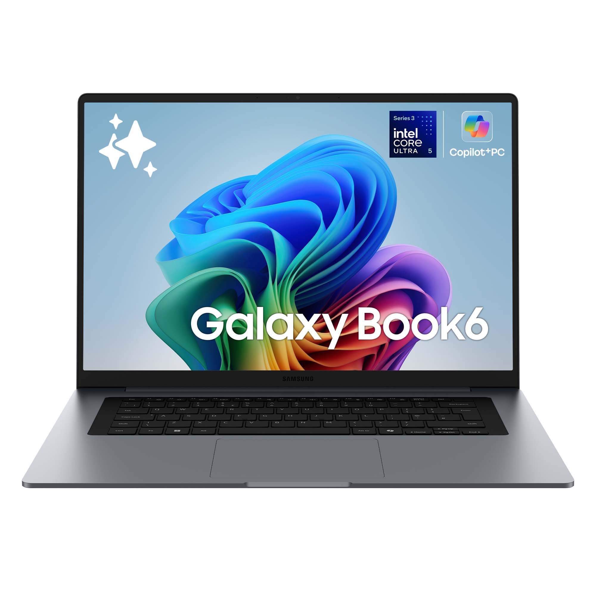 Samsung Galaxy Book6 (16", Ultra 5 325, 16GB), Copilot+PC, Processore lntel Core Ultra 5 325, 256GB, Batteria Lunga Durata, Portatile, Design Sottile, Display IPS, Galaxy AI, Gray [ver. Italiana]