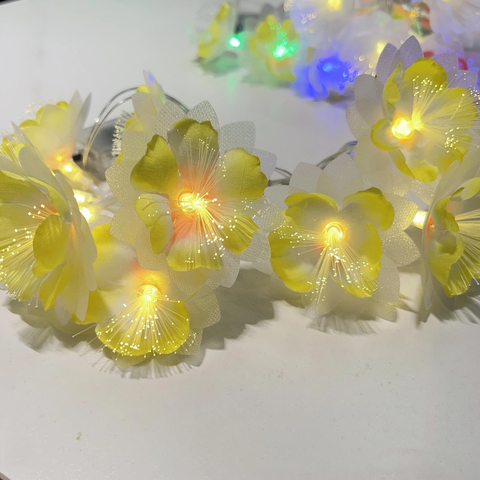 Iluminación LED de fibra óptica para decoración navideña e iluminación ambiental