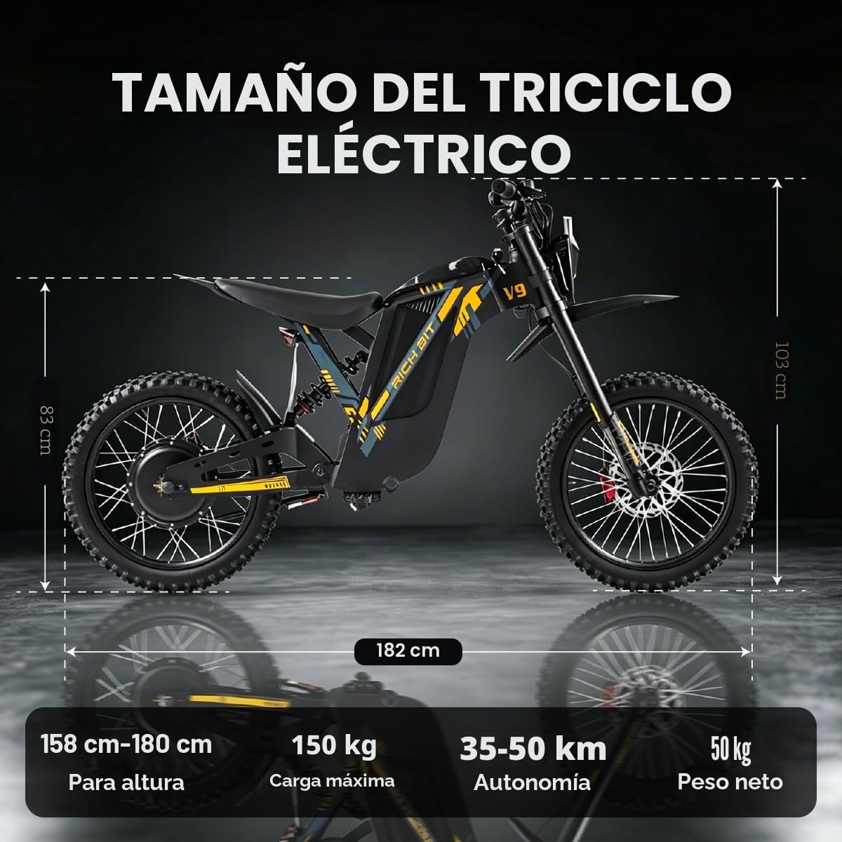 V9 Ultra Bicicleta Eléctrica para Adultos, E-Bike Todo Terreno de 17", Batería 48V 20Ah, Frenos Hidráulicos Delanteros y Traseros, Autonomía 60km, Doble Suspensión de Alta Gama