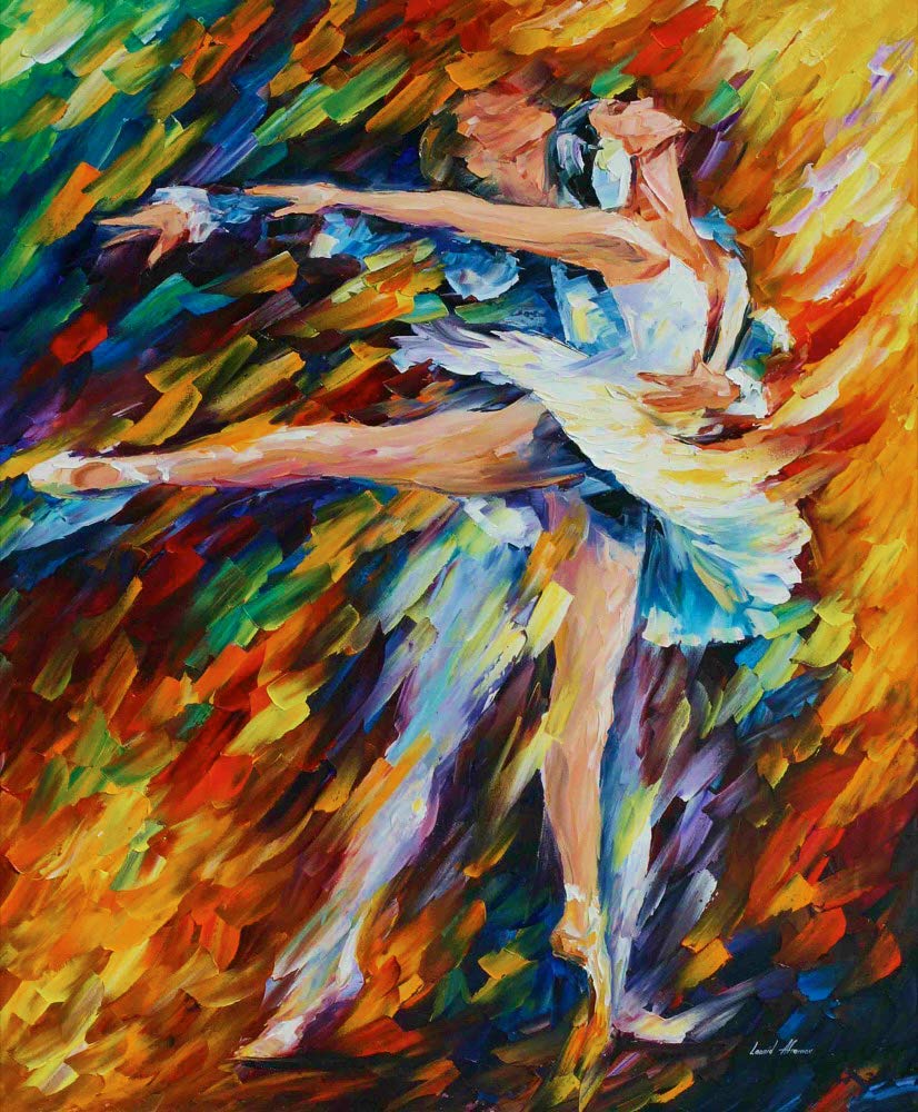 Limited Edition Modern Wall Art Decor Print On Canvas By Leonid Afremov - Romeo And Juliet