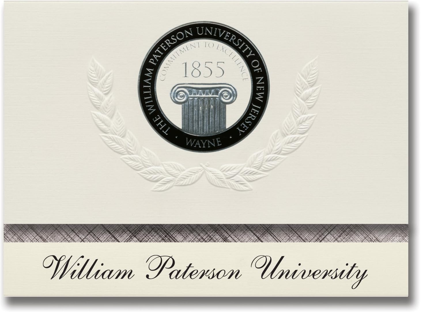 Signature Announcements William Paterson University Graduation Announcements, Platinum style, Elite Pack 20 with William Paterson U. Seal Foil