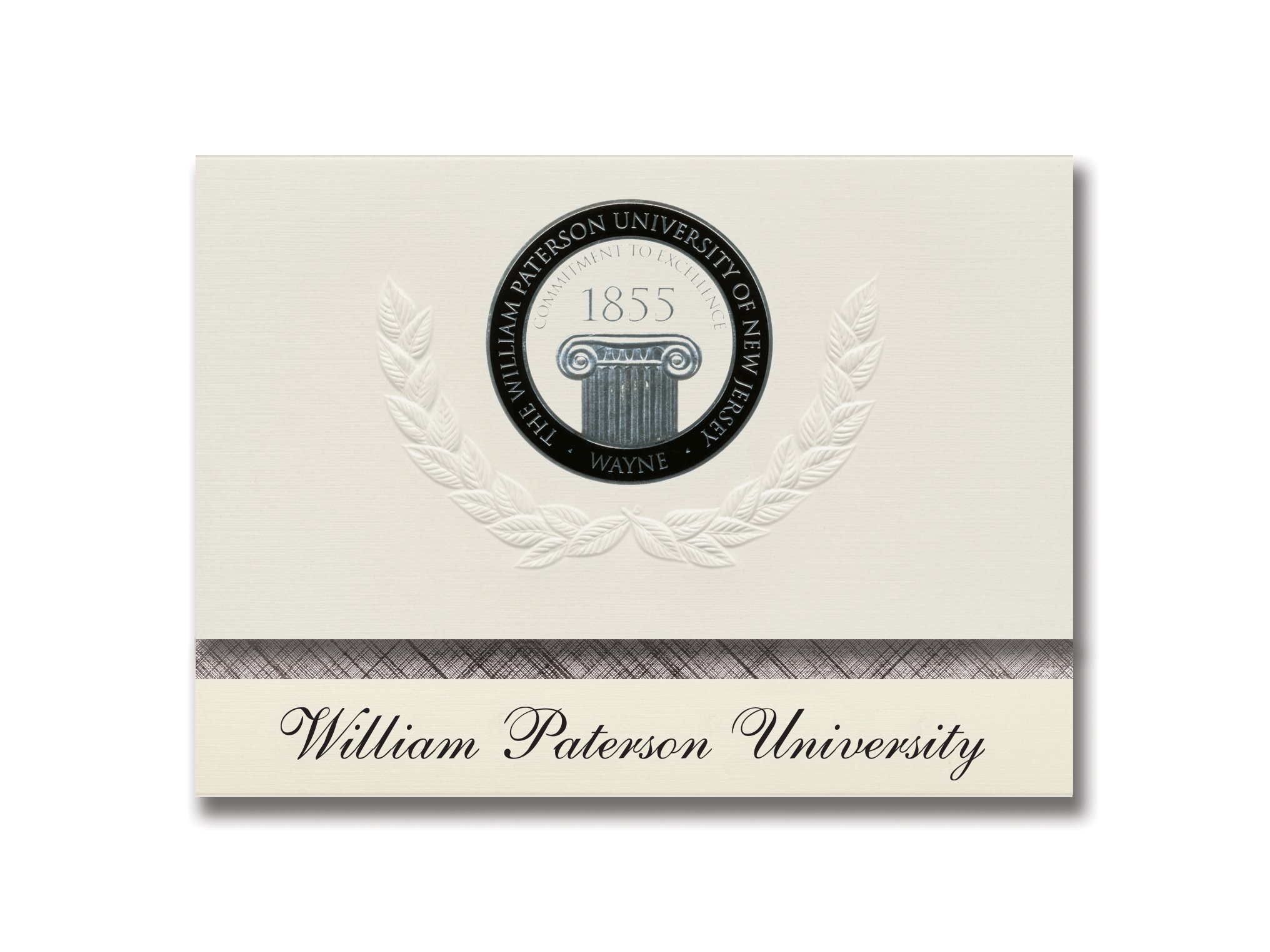 Signature Announcements William Paterson University Graduation Announcements, Platinum style, Elite Pack 20 with William Paterson U. Seal Foil