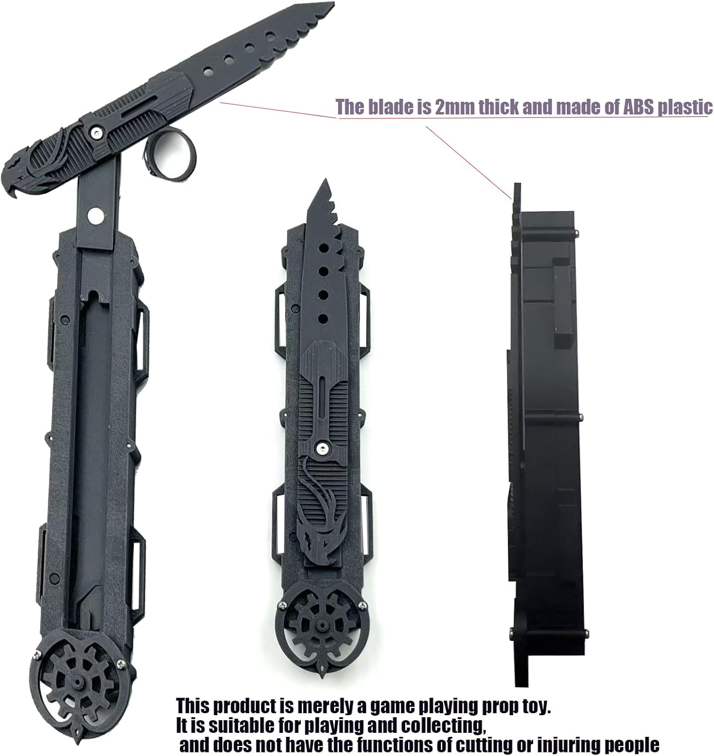 Plastic Hidden Blade Cosplay Weapons Props 1:1 Sleeves Sword， Cane Sword Hidden Weapons 3D Printing Connor Hidden Blade