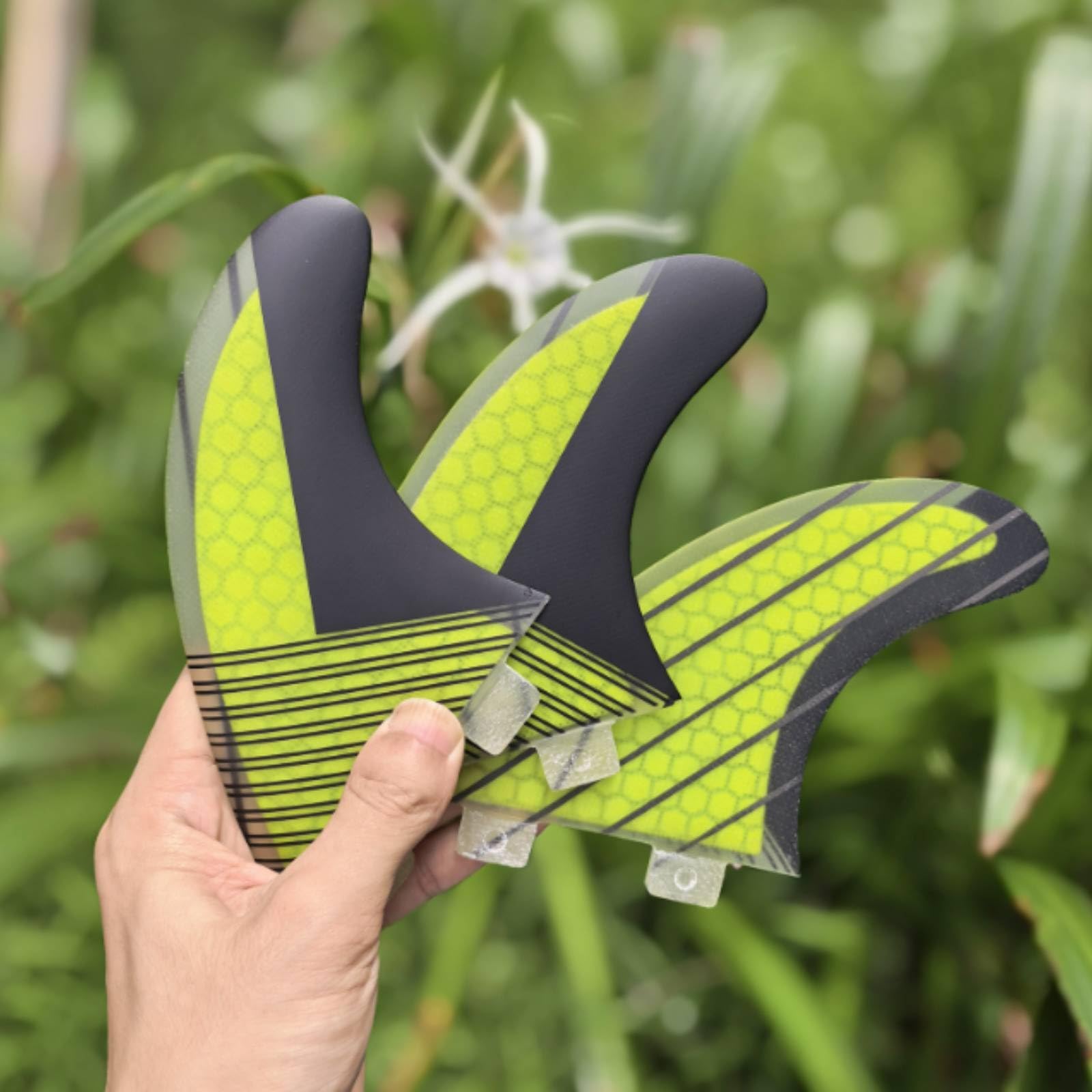 predolo Dérive avec Base Double Tab Amovible Aileron Paddle Vis d’aileron avec Joint en Silicone pour Surfeurs