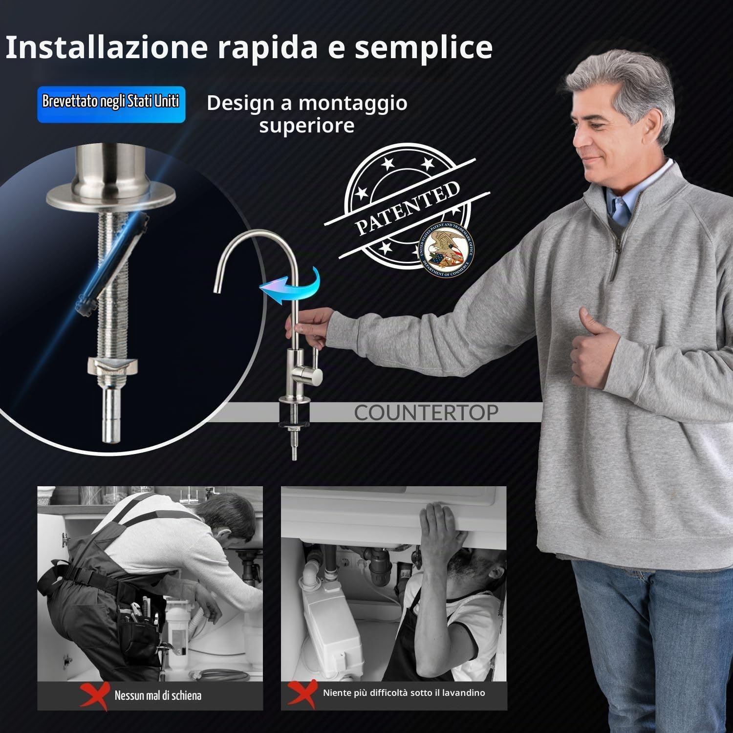 iSpring RO5004F Filtro Acqua Osmosi Inversa con UV Riduce PFAS, TDS, Piombo | Capacità 500 GPD, Sistema Senza Serbatoio, Pompa Di Pressurizzazione, Rapporto Acqua Pura/Scarico 2:1