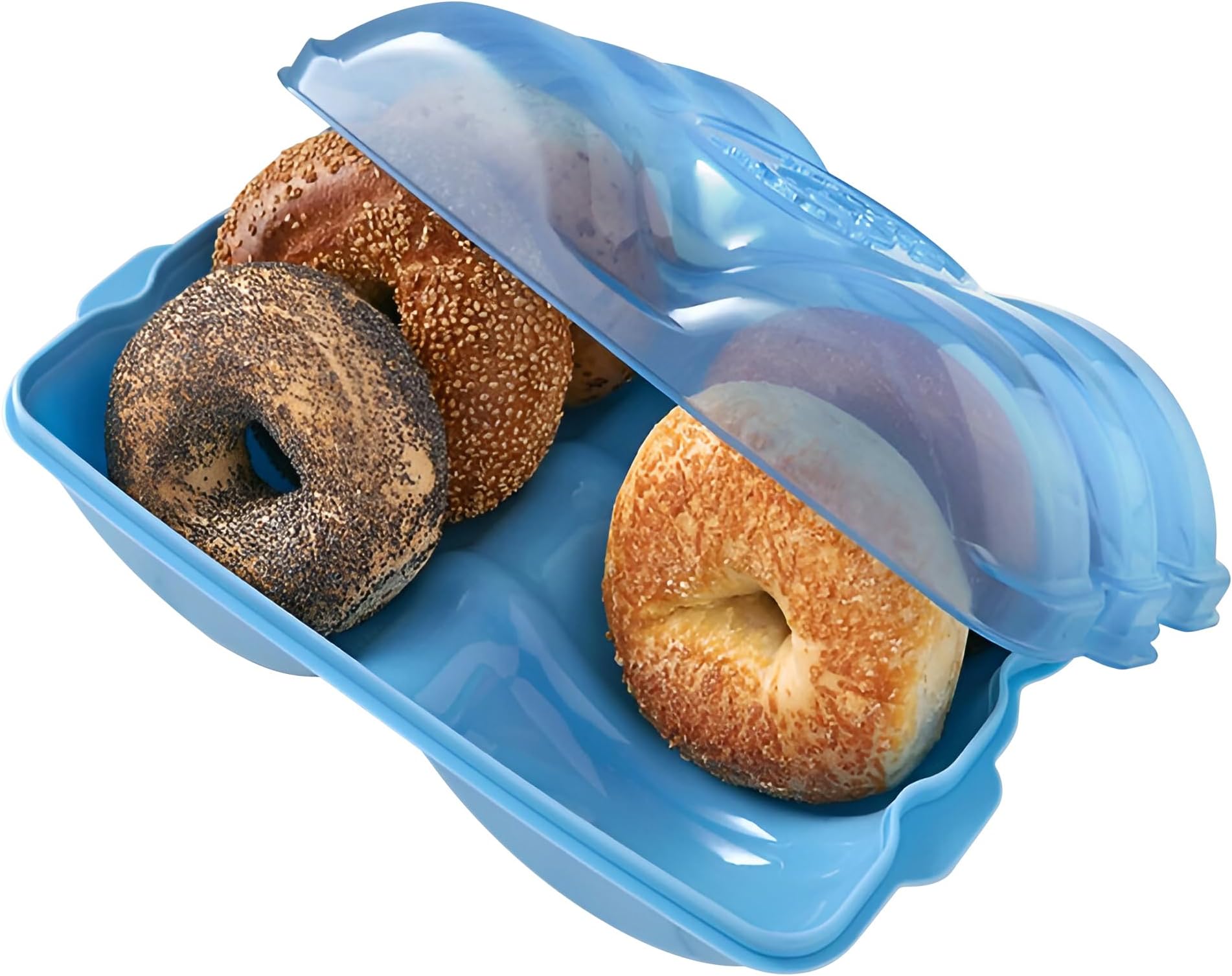 Touch Up Cup Bagel Fresh Container - 6 Fresh Bagel Keeper & Airtight Storage Container - Keep it Fresh - BPA Free Quality