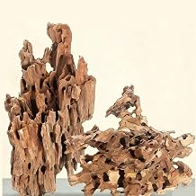 4-Piece Aquarium Driftwood Set - Natural Wood Decorations for Fish Tanks | Solid Reptile Branches, Ideal for Small Fish Hiding & Habitat Enhancement