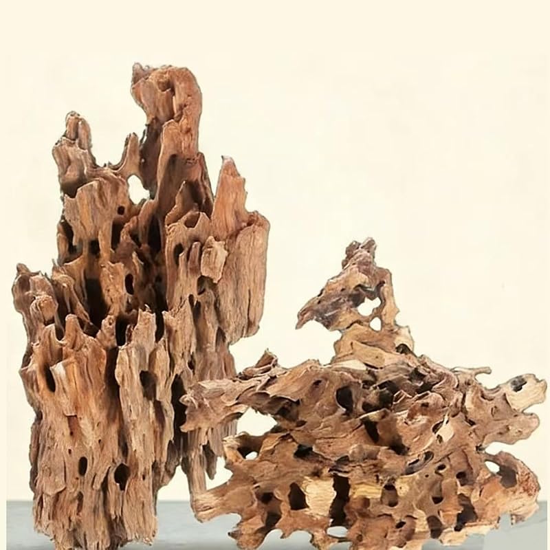 Madeira Natural para Aquário e Terrário XINGYUXUXIN, Galhos e Troncos Decorativos de 10 a 15 cm, Pacote com 4