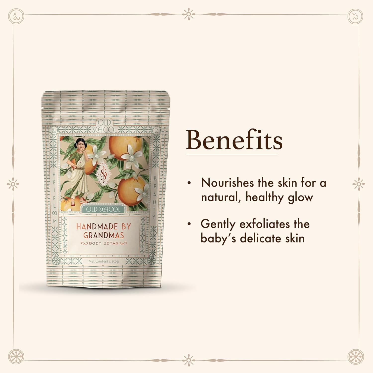 Old School Rituals Handmade by Grandmas Baby Ubtan (Natural Bath Powder) | 250 Grams | Natural Blend for Gentle Exfoliation & Nourished Skin | Natural Ubtan for Kids | Baby Bath Powder for Glowing Skin, Tan Removal, & Skin Lightening| Pure & Natural Ingredients 3 71SPr6jrtOL. SL1500