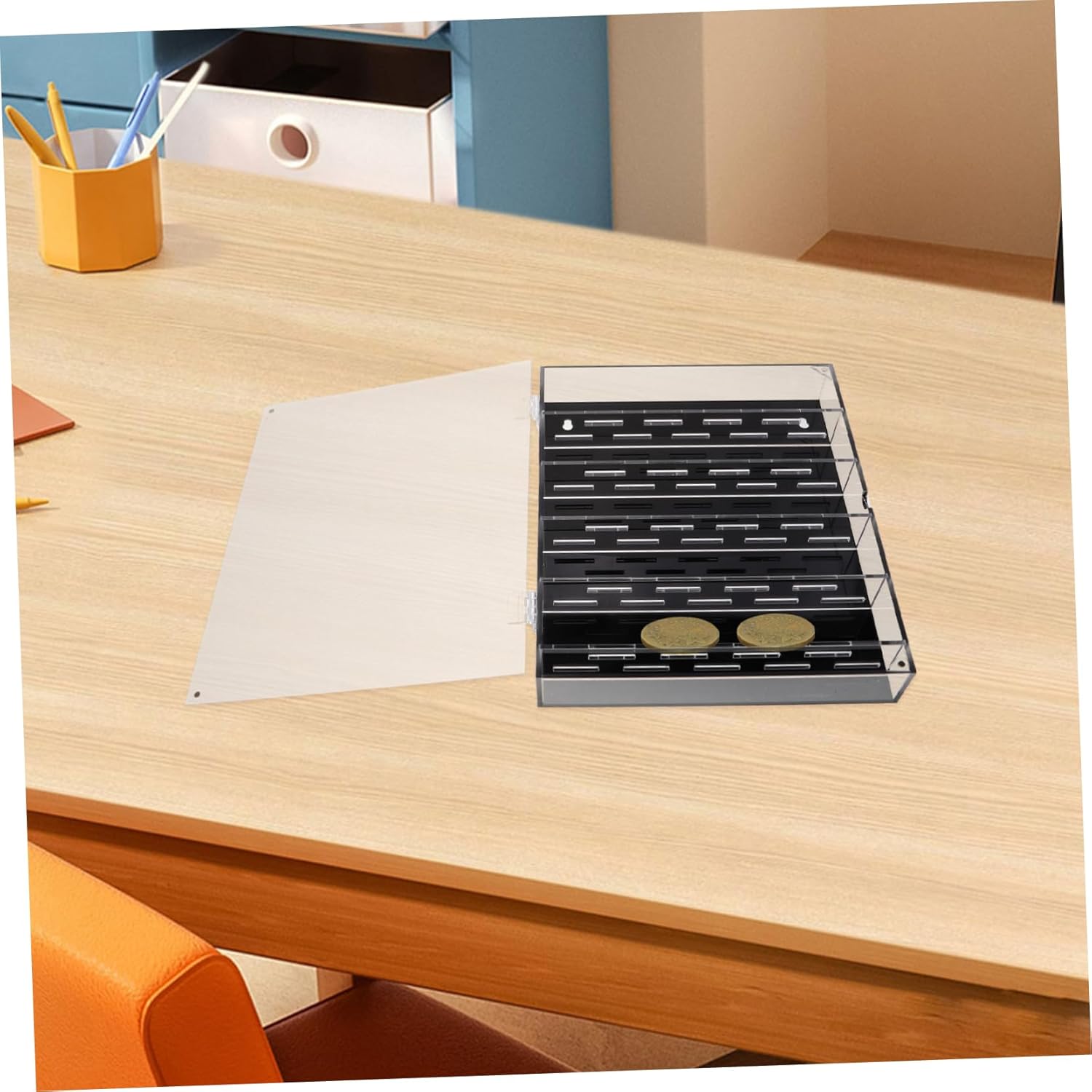 ERINGOGO Coin Storage Box Coin Collection Case Coin Holders Coin Organizer Coin Display Holder for Collectors