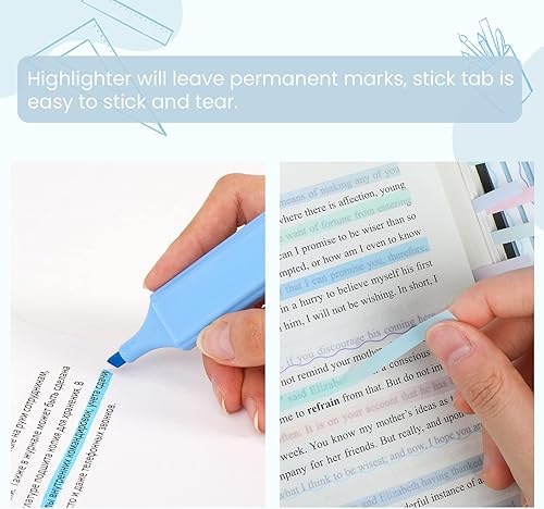 Miniatura 6 de NEWEST 960 tiras de resaltador transparentes para leer, pestañas de resaltador extraíbles degradadas para anotar libros, notas adhesivas de página