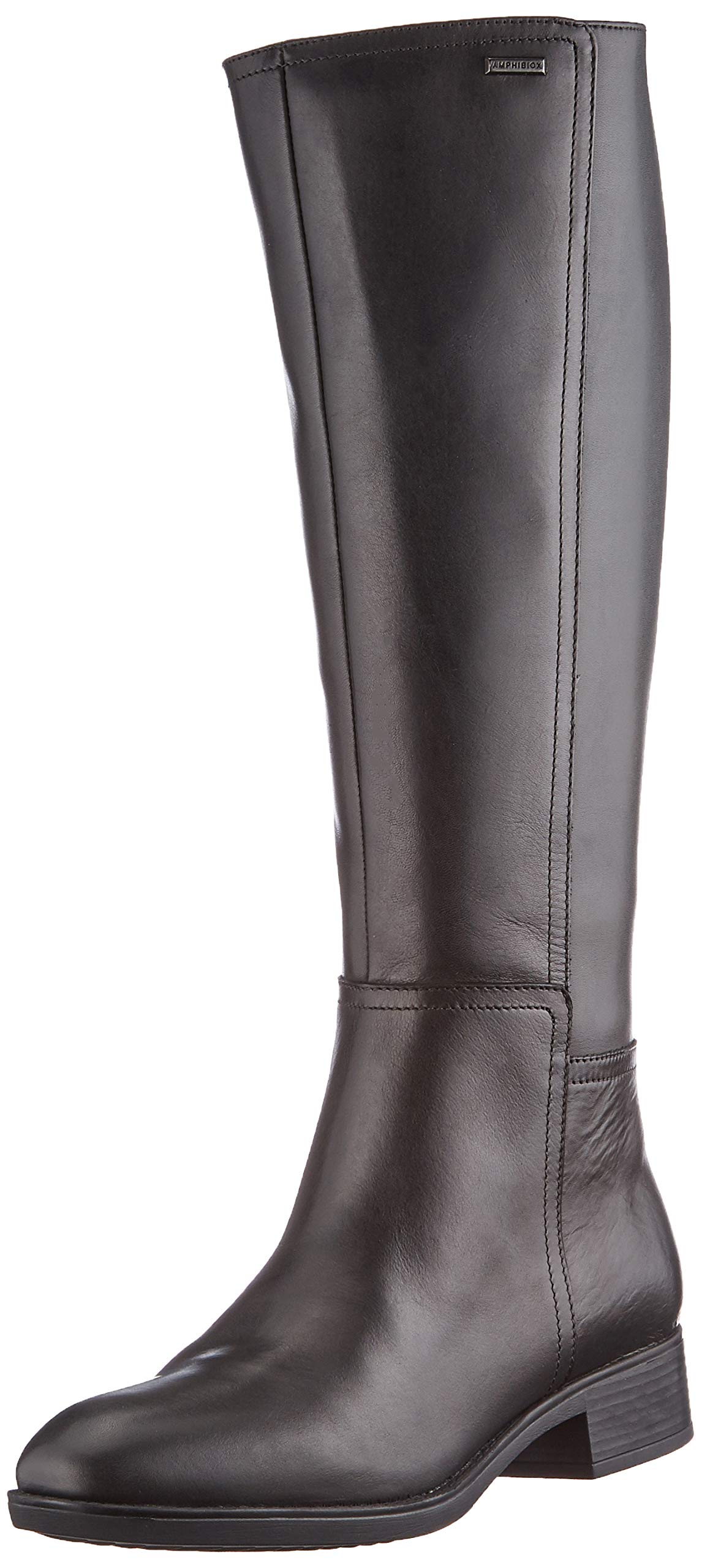 Geox Women's Rain Knee High Boot, Black, 8 US